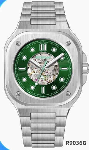 Custom Men's Automatic Mechanical Watch, Japan MIYOTA Movement, 50M Waterproof Luminous Stainless Steel Wristwatch