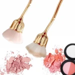 Rose Flower Shape Makeup Brush custom logo Women Powder Foundation Luxury Brush