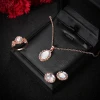 1 Set New Fashion Women Necklace Earrings Bracelet Ring Set Bohemia Stone Set Wedding Jewelry