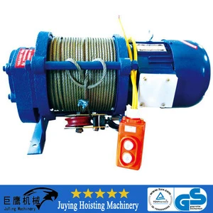 1 ton electric wire rope motor hoist with trolly construction cable pulling winch kito ceane hoist
