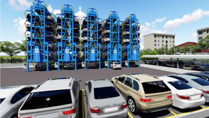 10 cars vertical rotary smart parking system from Qixing