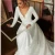 Import 100 Dollar Long Sleeves  Wedding Dress  Deep V Neck  White Lace Wedding Dress from China