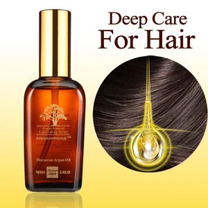 100% Organic hair care products oem hair growth serum Moroccan argan oil