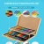 Import 106 pieces Wood Children Drawing Color Pens Crayons Painting Set Case Kids Art Set with Art Painting Drawing Tools from China