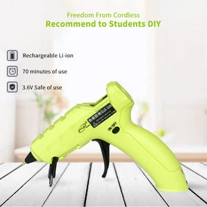 10W 3.6VCordless Hot Melt Glue Gun USB Rechargeable Li-ion For Craft Repair Home DIY Use 7mm glue stick mini wireless glue gun