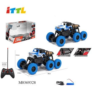 1:16 scale 6 tires pad printing 4wd wall climbing rc car offroad vehicle with usb and 3.7V Li-ion battery