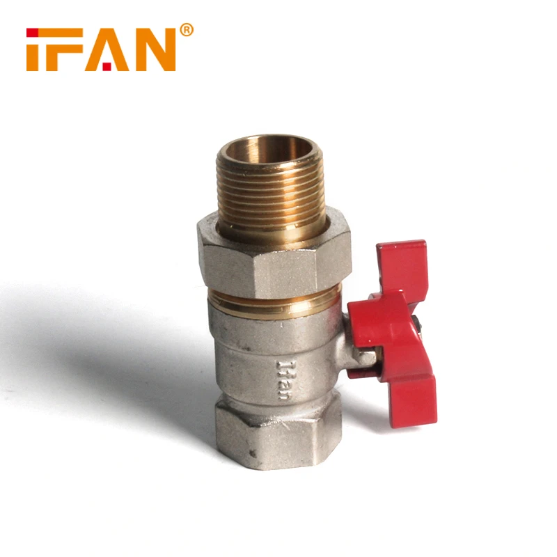 1/2 - 2 Brass core Iron handle Female Threaded Union Water Valve 1/2 inch water  brass ball valve
