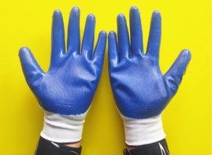 13 gauge white nylon grey Nitrile work gloves slip-proof glove