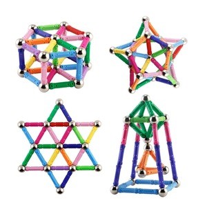 130 Pieces - Magnetic Building Sticks Building Blocks Set, Magnet Educational Toys Magnetic Blocks Sticks Stacking Toys Set