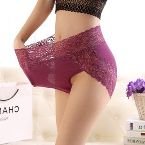 140KG Women&#39;s Extra Large High Elastic Modal Material Cotton Crotch Plus Size Lace Panties