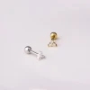 16G Piercing jewelry cartilage earrings with stud screw back perforated stainless steel earrings ear stud jewelry
