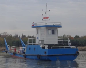 17m 80 passenger and 2 cars steel landing craft barge for sale