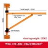180 degree rotation crane wall travelling cantilever jib crane Lifting Wall-Mounted Bracket Jib Hoisting Crane Manufacturer