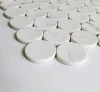 2" Ink-jet Marble look penny round recycle glass mosaic tile for wall