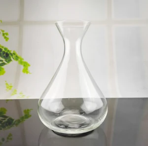 2000ml hand blown creative crystal glass wine decanter with big belly and flat mouth