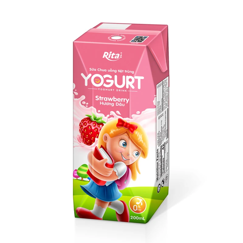 200mL Strawberry Flavored Kid Yogurt Drinks