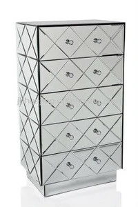2016 Decorative High Quality Mirrored Chest Furniture of Drawers