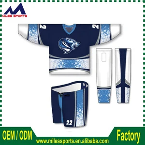 2018  china hot-sale sublimated youth ice hockey jersey /simple striped hockey uniforms