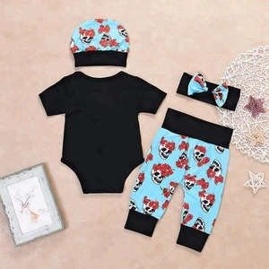 2018 Hot Sale Halloween Party Infant Baby Wear Romper Clothing Set With Headband