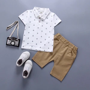 2018 Summer New Clothing Sets Boy Cotton Casual Childrens Wear Baby Boys T-shirt+ Shorts Pants 2 Pcs Clothes Sets