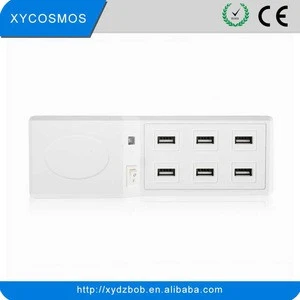 2019 new  8 USB Port Plastic Table Restaurant Public cell phone Charging Station for Office Hotel Home coffee shop