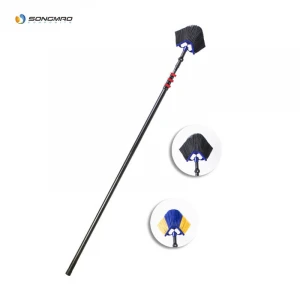 2020 new products ceiling cleaning tools retractable aluminum rod cleaning brush for clean eaves and corners