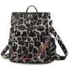 2020  Wholesale Flowers and Leopard Print school Backpack Women Large Capacity Book Bag Convertible Backpack with Shoulder Strap