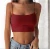 Import 2020 Women  Knit Bralette Vest Slim Suspenders Top Camisole Sleeveless Tank Top Spaghetti Strap Clothes Crop Top from China