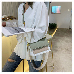 2020 Women PU Leather Shoulder Bag Lady Designer Purse Fashion Woman Bag with Wide Strap