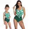 2020Summer Family Matching Swimwear Mother Daughter Plaid Bikini Bathing Suit Swimwear Family Matching Outfits Kids Mom Swimsuit