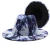 Import 2021 New Trend Tie dye Fashion Fake Wool Felt Fedora hat different color brim women fedora hats Dress Classic from China