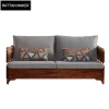 2021 Wholesale Cheap Modern Design Walnut solid wood Sofa furniture with cushion
