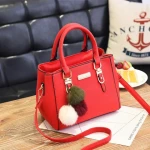 2023 New Womens Tote and Crossbody Bag with Double-Layer Large Capacity and Pom Pom Design