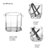 2024 Beverage Tubs Custom Logo Glass Ice Bucket for Champagne Party Bar Tableware with Handle