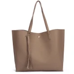 2024 OEM Guangzhou Factory Lychee grain material multi-color Large  Womens Tassel Simple Shoulder Bag With Custom Logo bags