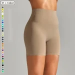 2024 Wholesale Pilates Gym Sports Elastic High Waisted Fitness Transparent Seamless Ladies Yoga Leggings de Shorts for Women