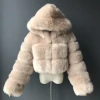 21 Colour S-8XL 2020 Winter New White Women Coat Jacket Faux Fox Fur Coat with Hood Short Style Fake Fox Fur Coat Woman Trendy