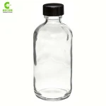250ml clear glass boston round bottle