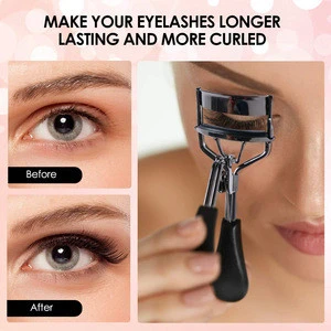 3 in 1 Eyelash Curler Kit with Partial Eyelash Curler,Eyelash Extension Tweezers and Silicone Refill Pads