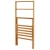Import 3 layers foldable bamboo wooden ladder bathroom swimming pool shelf toilet rack organizer bamboo towel drying rack from China
