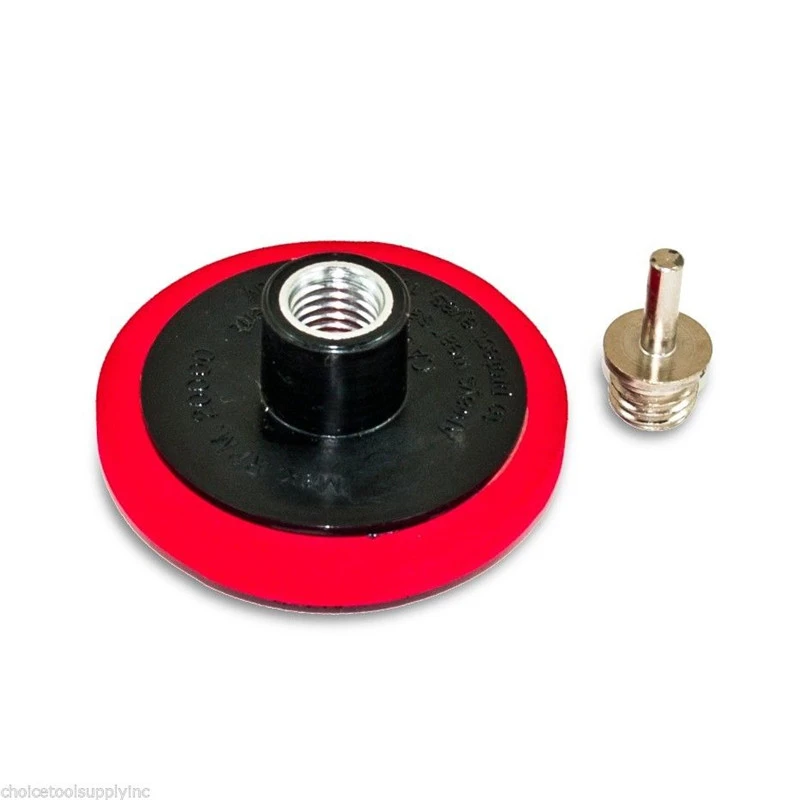 3" Mini Foam/Wool Buffing and Polishing Pad Kit with 4 Pads, Backing Plate, and 1/4" Drill Adapter