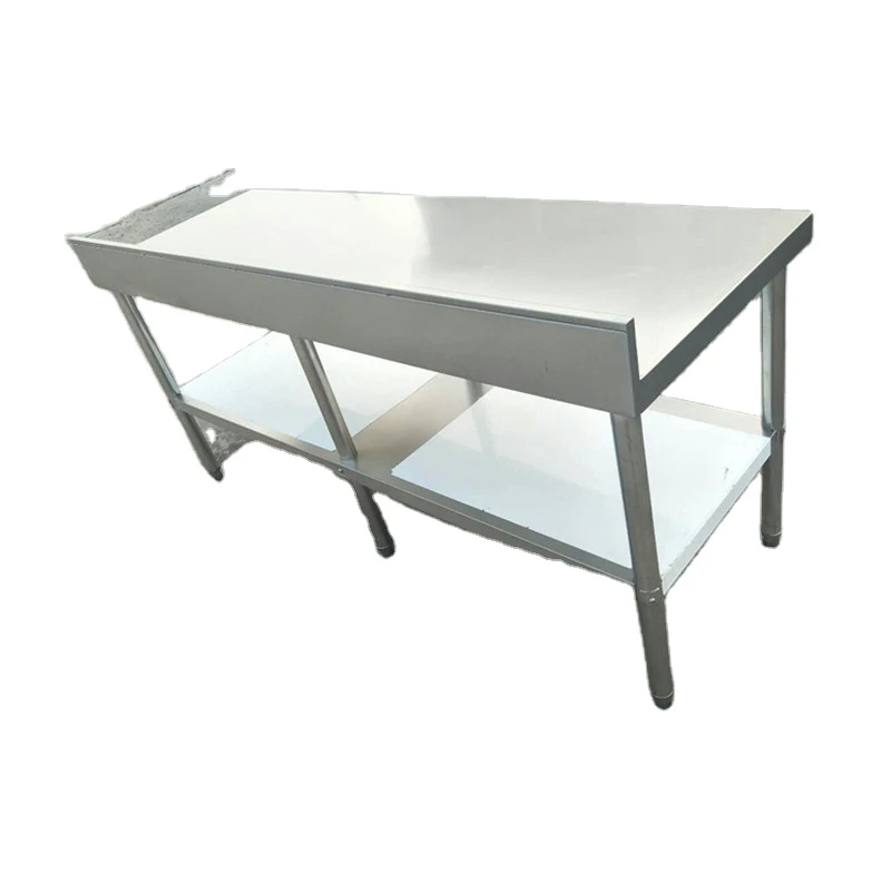 304 Stainless Steel Restaurant Work Bench / Customized Stainless Steel Kitchen Work Table