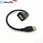 30cm USB 2.0 A Male to Female Extension Gooseneck Flexible Metal Stand Cable in 6mm diameter