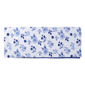 33*175CM Europe Style Textile Dining Table Runner with Blue and White Decor