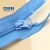 Import #3#5#8 Blue Customized Logo Nylon Zipper Fashion Open End Zipper with Metal Brass Slider from China