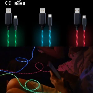 360 Degree Visible EL Illuminated LED Charger Type-C Cable 3A