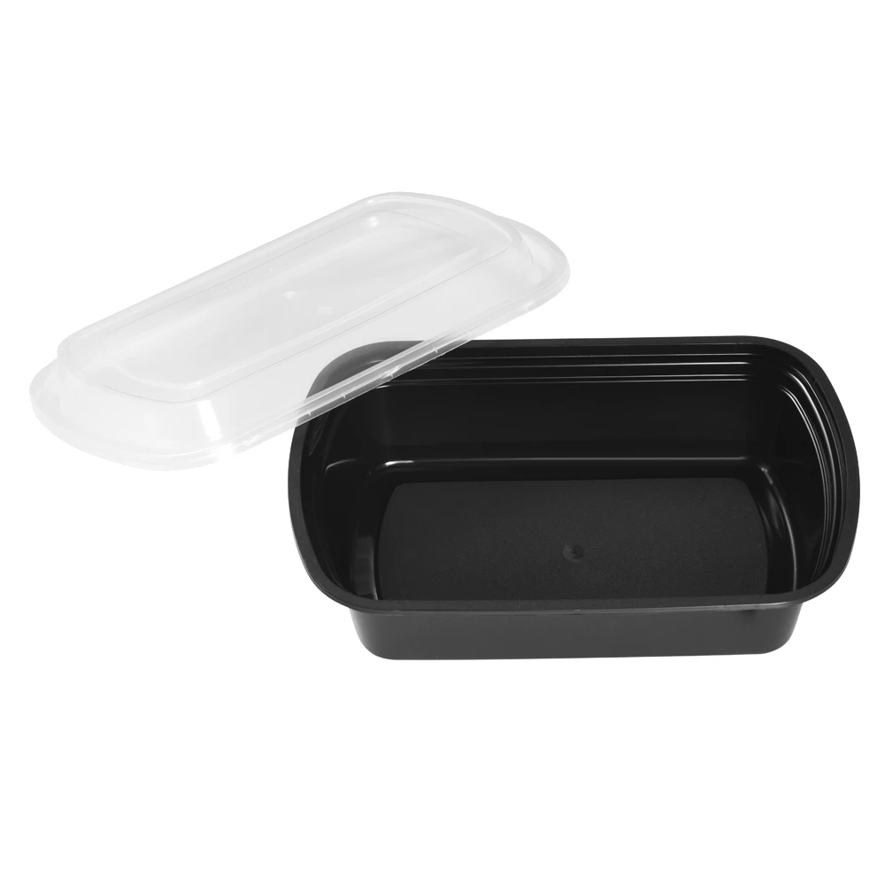 38oz microwave disposable plastic food container to go food delivery box with lid takeaway deli container plastic lunch box