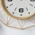 Import 3D design gold metal frame decorative  metal wire  wall clock from China