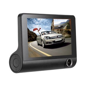 4 inch FHD 1080P G Sensor parking camera vehicle black box 3 cameras tripple lens car dash cam dvr
