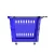 Import 42L shopping plastic hand rolling basket with 4 wheels from China